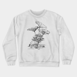 Lotus flower print Crewneck Sweatshirt